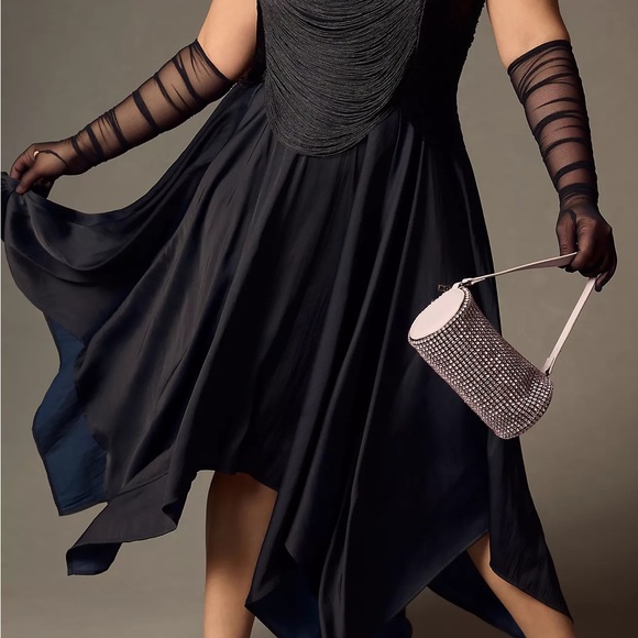 Anthropologie Fringe Bodice Midi Dress - Picture 12 of 16